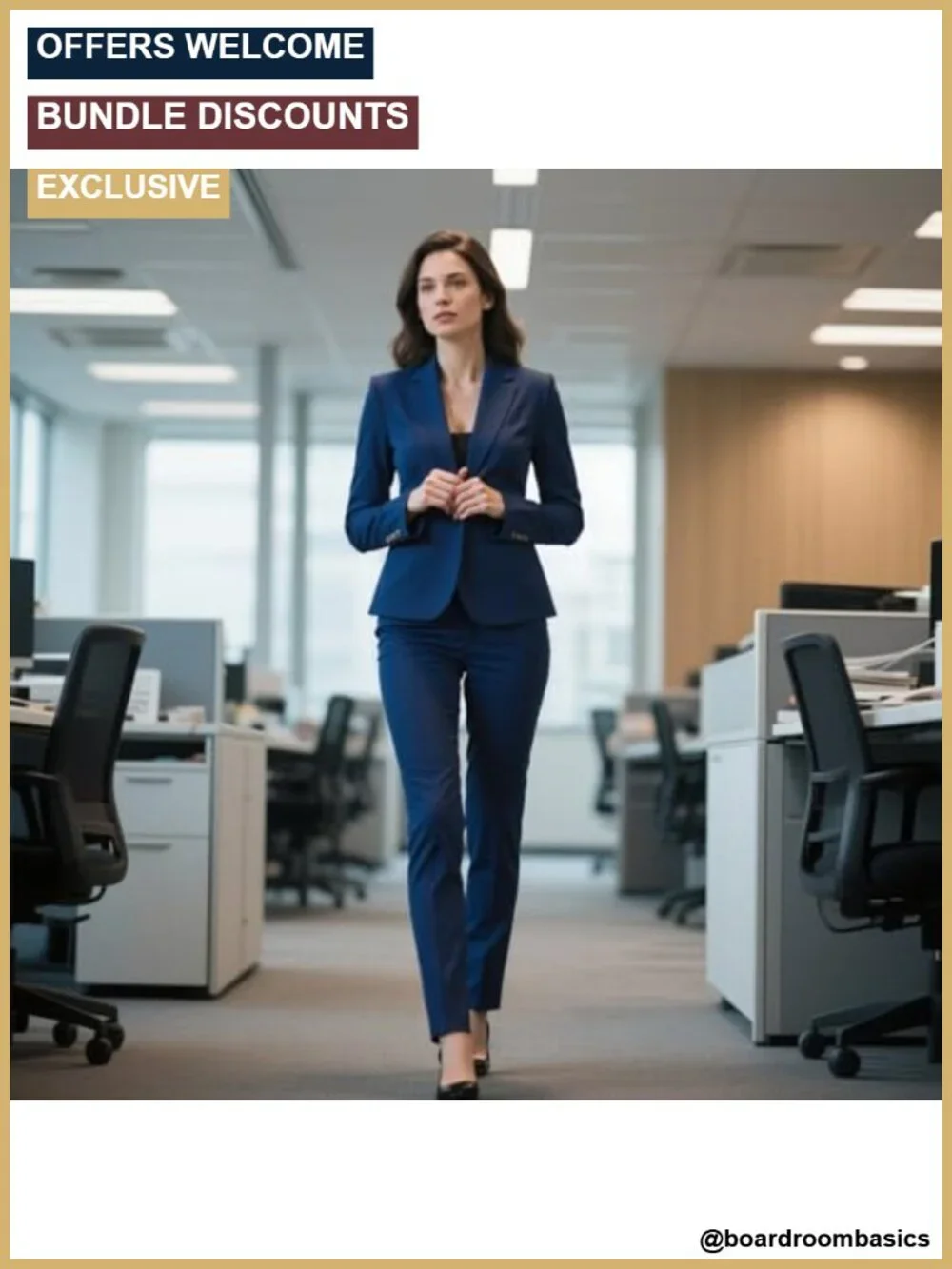 Women's 2 Piece Pantsuit Blazer Set Business Formal Interview Outfit